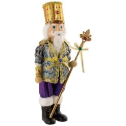Northlight Nutcracker With Jeweled Scepter Christmas Figure - 16" Gold 12 Northlight Nutcracker With Jeweled Scepter Christmas Figure - 16" Gold -Northlight 5764714395412245392