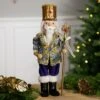 Northlight Nutcracker With Jeweled Scepter Christmas Figure - 16" Gold -Northlight 5764714396485987216