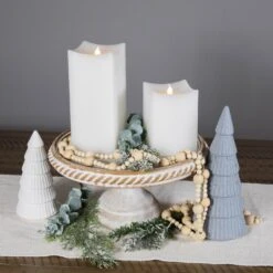 Northlight LED Flickering Flameless Wax Rectangular Candles - 8" - White - Set Of 2 -Northlight 5764805220668359904