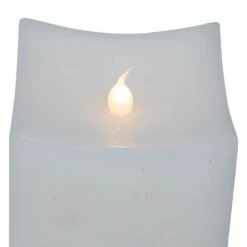 Northlight LED Flickering Flameless Wax Rectangular Candles - 8" - White - Set Of 2 -Northlight 5764821390414922976