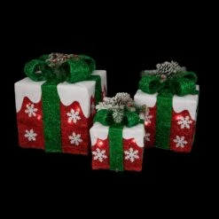 Northlight Set Of 3 Lighted Red With White Snowflakes Gift Boxes Christmas Decorations 13 Northlight Set Of 3 Lighted Red With White Snowflakes Gift Boxes Christmas Decorations -Northlight 576489430671286944