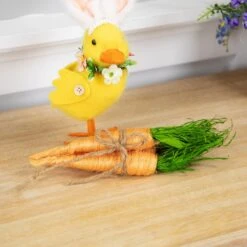 Northlight Straw Carrot Easter Decorations - 9"- Orange And Green - Set Of 3 -Northlight 5764899871402341392