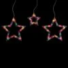 Northlight Star Shaped Icicle Christmas Lights - Multicolor - 7' White Wire - 6ct