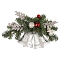 Northlight 18" Decorated Green Pine Artificial Christmas Swag With Bells -Northlight 5764970976998449824 2