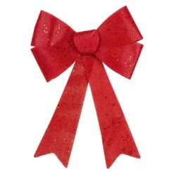 Northlight LED Lighted Sequin Christmas Bow Decoration - 16" - Color Changing Lights Red -Northlight 5764970978172854944 2