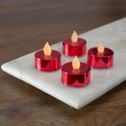 Northlight LED Flameless Flickering Tea Light Candles - Metallic Red- Set Of 4 17 Northlight LED Flameless Flickering Tea Light Candles - Metallic Red- Set Of 4 -Northlight 5764987815103160992 2