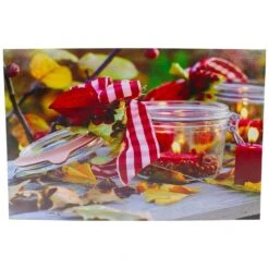 Northlight LED Lighted Fall Candle And Berries Canvas Wall Art 23.5" X 15.75" Brown 10 Northlight LED Lighted Fall Candle And Berries Canvas Wall Art 23.5" X 15.75" Brown -Northlight 5764987815680283296 1