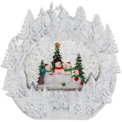 Northlight LED Lighted Caroling Snowmen Christmas Snow Globe - 9.5" White 12 Northlight LED Lighted Caroling Snowmen Christmas Snow Globe - 9.5" White -Northlight 5765019658943729504