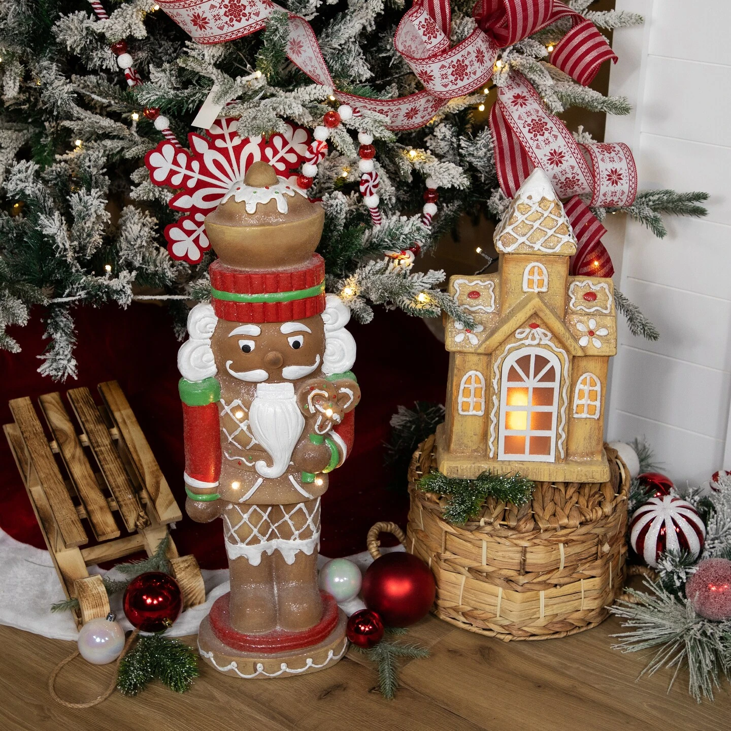 Northlight LED Lighted Gingerbread Nutcracker Christmas Figurine - 25.5" Brown 6 Northlight LED Lighted Gingerbread Nutcracker Christmas Figurine - 25.5" Brown - Image 4