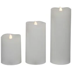 Northlight LED Flickering Flameless Wax Pillar Candles - 8" - White - Set Of 3 15 Northlight LED Flickering Flameless Wax Pillar Candles - 8" - White - Set Of 3 -Northlight 5765080067369682144