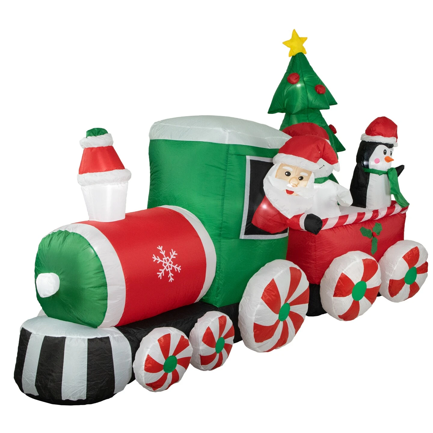 Northlight 8' Inflatable Train With Santa And Friends Outdoor Christmas Decoration Red 6 Northlight 8' Inflatable Train With Santa And Friends Outdoor Christmas Decoration Red - Image 4