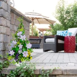 Northlight Real Touch™ Purple Artificial Lotus Floral Sprays, Set Of 6 - 25" -Northlight 5765108331490173600