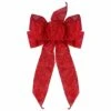 Northlight Glittered 6-Loop Christmas Bow Decoration - 9" X 14" - Red 2 Northlight Glittered 6-Loop Christmas Bow Decoration - 9" X 14" - Red -Northlight 5765108333112320672