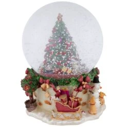 Northlight Gifts Under The Christmas Tree Musical Snow Globe - 6.5" Green -Northlight 5765131796833977568