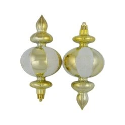 Northlight 8ct Champagne Shiny Finish Shatterproof Finial Christmas Ornaments, 6" Gold 13 Northlight 8ct Champagne Shiny Finish Shatterproof Finial Christmas Ornaments, 6" Gold -Northlight 5765131797255832800
