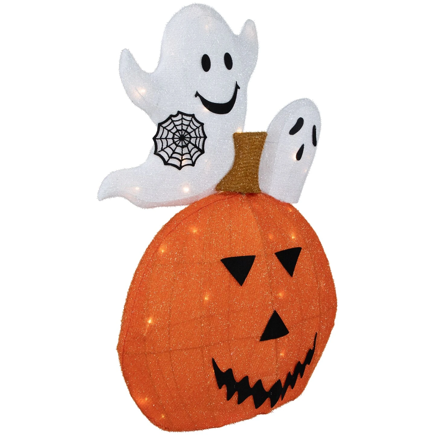 Northlight LED Lighted Jack-O-Lantern And Ghosts Halloween Decoration - 27.5" - Clear Lights Orange 8 Northlight LED Lighted Jack-O-Lantern And Ghosts Halloween Decoration - 27.5" - Clear Lights Orange - Image 6