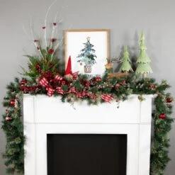 Northlight Yorkville Pine, Twig And Pinecone Artificial Christmas Garland - 9' X 12" - Unlit Green 12 Northlight Yorkville Pine, Twig And Pinecone Artificial Christmas Garland - 9' X 12" - Unlit Green -Northlight 5765151344815916256