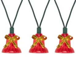 Northlight Multi-Function Musical Bells Christmas Lights - Red - 13' Green Wire - 40ct -Northlight 576824205858693792