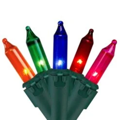 Northlight Mini Incandescent Christmas Lights - Multi-color - 61' Green Wire - 300ct -Northlight 576824207307301536