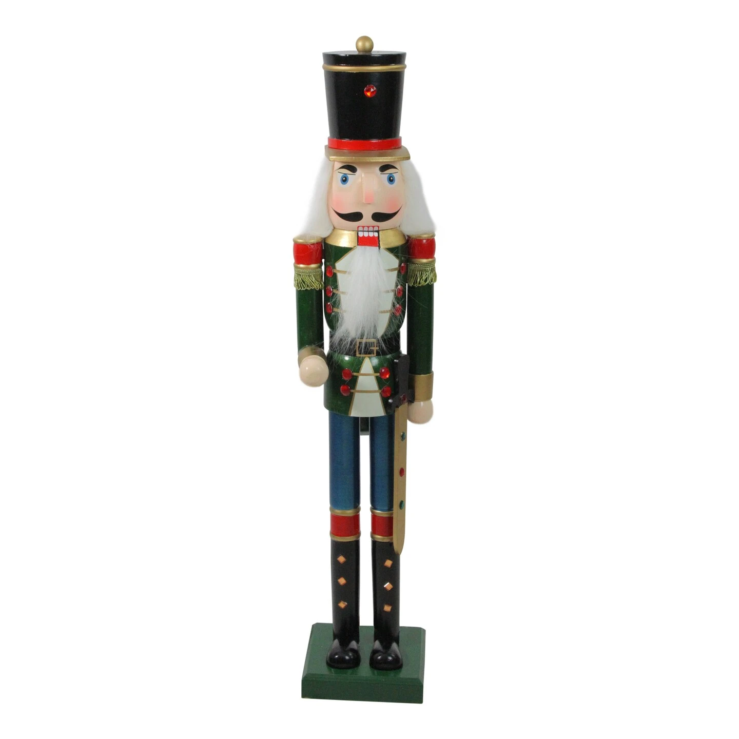 Northlight 36.75" Green And Black Christmas Nutcracker Soldier With Sword 8 Northlight 36.75" Green And Black Christmas Nutcracker Soldier With Sword - Image 6