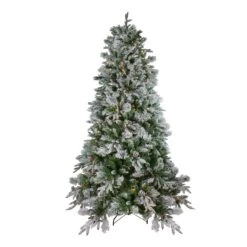 Northlight Real Touch™️ Pre-Lit Full Flocked Rosemary Emerald Angel Pine Artificial Christmas Tree - 6.5' - Clear LED Lights Green 17 Northlight Real Touch™️ Pre-Lit Full Flocked Rosemary Emerald Angel Pine Artificial Christmas Tree - 6.5' - Clear LED Lights Green -Northlight 576841044779721376 2