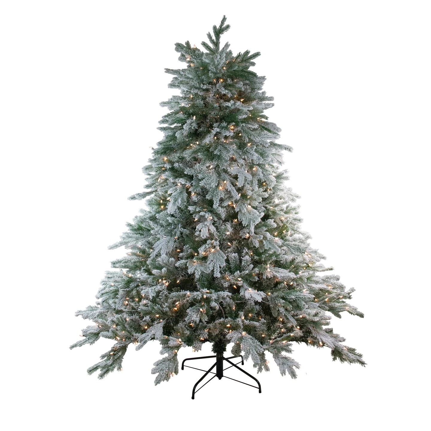 Northlight 7.5' Pre-Lit Full Frosted Butte Fir Artificial Christmas Tree - Clear AlwaysLit Lights Green 5 Northlight 7.5' Pre-Lit Full Frosted Butte Fir Artificial Christmas Tree - Clear AlwaysLit Lights Green - Image 3