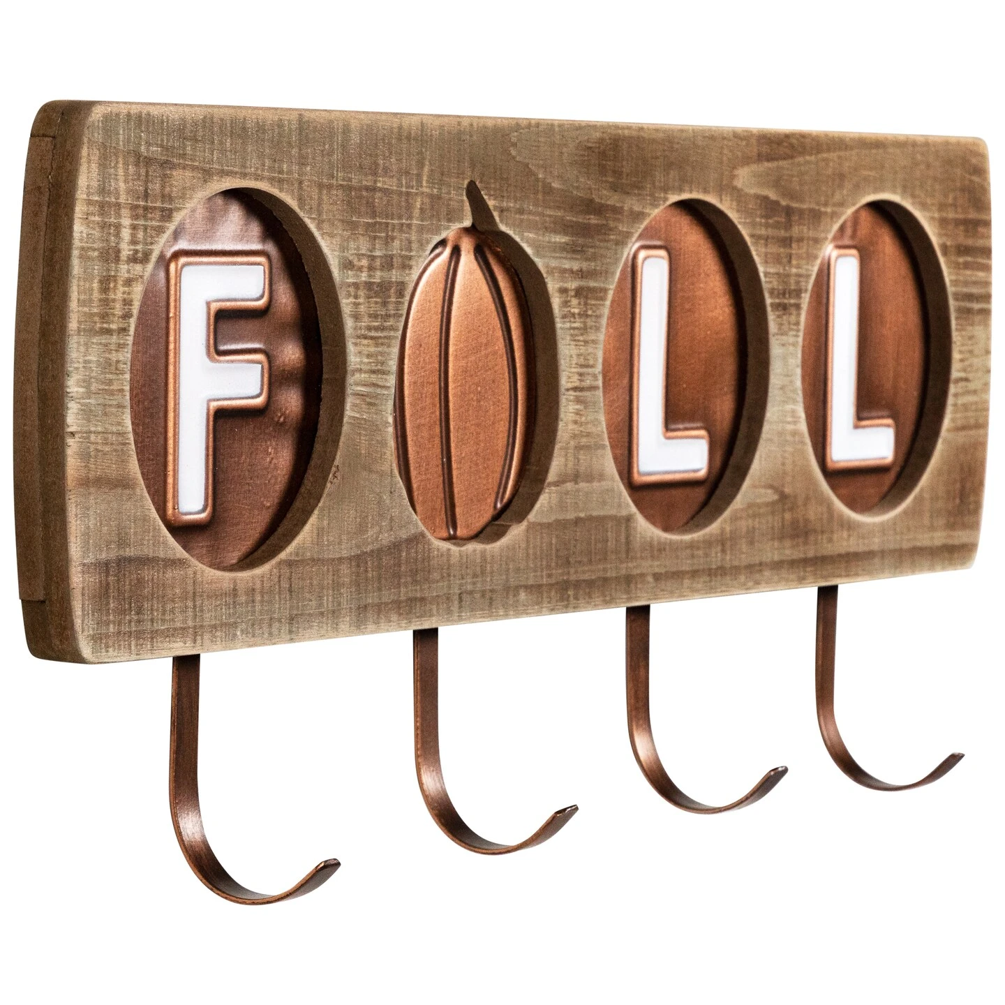 Northlight Pumpkin "Fall" Wooden Wall Hook Harvest Sign - 20" Bronze 6 Northlight Pumpkin "Fall" Wooden Wall Hook Harvest Sign - 20" Bronze - Image 4