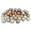 Northlight Shatterproof 3-Finish Christmas Ball Ornaments - 2.5" (60mm) - Earth Tone - 60ct Brown -Northlight 58122150423968