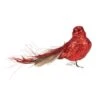 Northlight Glittered Bird With Feather Tail Christmas Clip Ornament - 7" - Red -Northlight 58123371355552