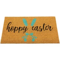 Northlight Natural Coir "Hoppy Easter" Outdoor Doormat - 18" X 30" Blue 12 Northlight Natural Coir "Hoppy Easter" Outdoor Doormat - 18" X 30" Blue -Northlight 61755213850080
