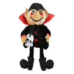 Northlight Lighted Count Dracula Vampire Halloween Plush Figure - 35" - Black And Red