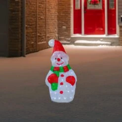 Northlight Lighted Commercial Grade Acrylic Christmas Snowman Display Decoration - 25" White 12 Northlight Lighted Commercial Grade Acrylic Christmas Snowman Display Decoration - 25" White -Northlight 61756327948768