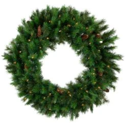 Northlight Pre-Lit Royal Oregon Pine Artificial Christmas Wreath - 48" - Clear Lights Green 17 Northlight Pre-Lit Royal Oregon Pine Artificial Christmas Wreath - 48" - Clear Lights Green -Northlight 61756554222816 2
