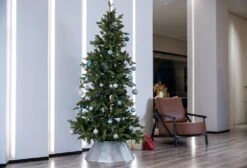 Northlight 27" Shiny Silver Fabric Hexagonal Christmas Tree Collar 16 Northlight 27" Shiny Silver Fabric Hexagonal Christmas Tree Collar -Northlight 61756609475296