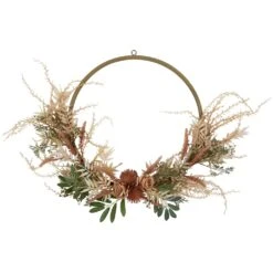 Northlight Fall Harvest Pale Roses With Foliage Artificial Wreath, 24-Inch, Unlit Beige 11 Northlight Fall Harvest Pale Roses With Foliage Artificial Wreath, 24-Inch, Unlit Beige -Northlight 61756659894752 1