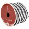 Northlight Striped Wired Craft Ribbon - 2.5" X 10 Yards - Black And White -Northlight 61757255029472