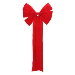 Northlight 6-Loop Velveteen Christmas Bow Decoration - 12" X 25" - Red 11 Northlight 6-Loop Velveteen Christmas Bow Decoration - 12" X 25" - Red -Northlight 65975124609376 2