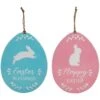 Northlight Easter Egg Metal Wall Signs - 9.75" - Blue And Pink - Set Of 2 1 Northlight Easter Egg Metal Wall Signs - 9.75" - Blue And Pink - Set Of 2 -Northlight 6917537151598650384