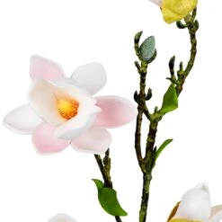 Northlight Magnolia Artificial Floral Sprays- 33" - White And Pink - Set Of 4 -Northlight 6917543187143361072