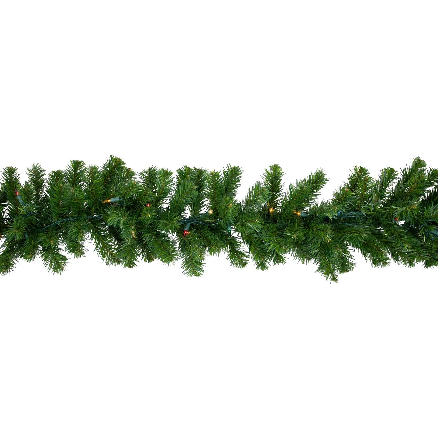 Northlight Pre-Lit Oak Creek Pine Artificial Christmas Garland - 9' X 10" - Multi Lights Green 8 Northlight Pre-Lit Oak Creek Pine Artificial Christmas Garland - 9' X 10" - Multi Lights Green - Image 6