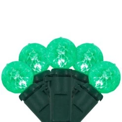 Northlight LED G12 Berry Christmas Lights - Green - 16' Green Wire - 50 Ct