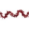 Northlight Boa Wide Cut Tinsel Commercial Christmas Garland - 50' X 3" - Red - Unlit