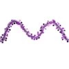 Northlight Tinsel And Polka Dot Commercial Christmas Garland - 50' X 1.5" - Purple - Unlit