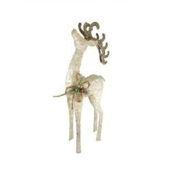 Northlight Lighted Reindeer Outdoor Christmas Decoration - 46.5" - Clear Lights Brown -Northlight 6917557706472940192