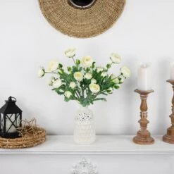 Northlight Real Touch™ Cream Ranunculus Artificial Floral Sprays, Set Of 6 - 21" White 12 Northlight Real Touch™ Cream Ranunculus Artificial Floral Sprays, Set Of 6 - 21" White -Northlight 6917557706582516384