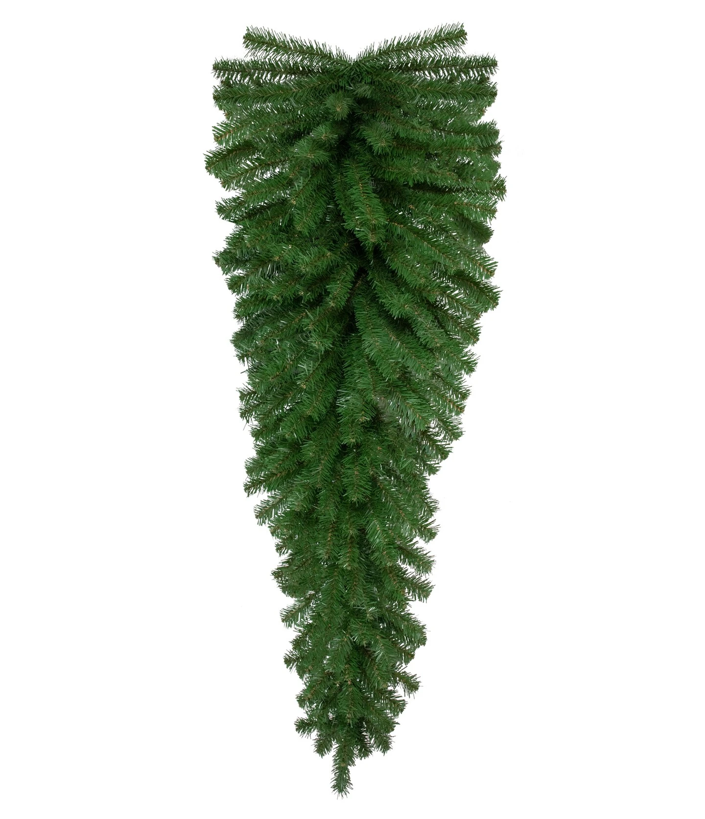 Northlight 48" Dorchester Pine Artificial Christmas Teardrop Swag, Unlit Green 4 Northlight 48" Dorchester Pine Artificial Christmas Teardrop Swag, Unlit Green - Image 2