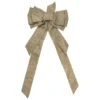 Northlight 12" X 25" Burlap And Gold 10 Loop Christmas Bow Decoration Brown 2 Northlight 12" X 25" Burlap And Gold 10 Loop Christmas Bow Decoration Brown -Northlight 6917557706996703904