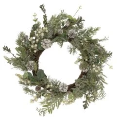 Northlight White Berry, Eucalyptus And Pinecone Christmas Wreath, 20-Inch, Unlit Green 13 Northlight White Berry, Eucalyptus And Pinecone Christmas Wreath, 20-Inch, Unlit Green -Northlight 6917557707011383968 2