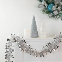 Northlight Boa Wide Cut Tinsel Commercial Christmas Garland - 50' X 3" - Silver - Unlit 9 Northlight Boa Wide Cut Tinsel Commercial Christmas Garland - 50' X 3" - Silver - Unlit -Northlight 6917557707149796000