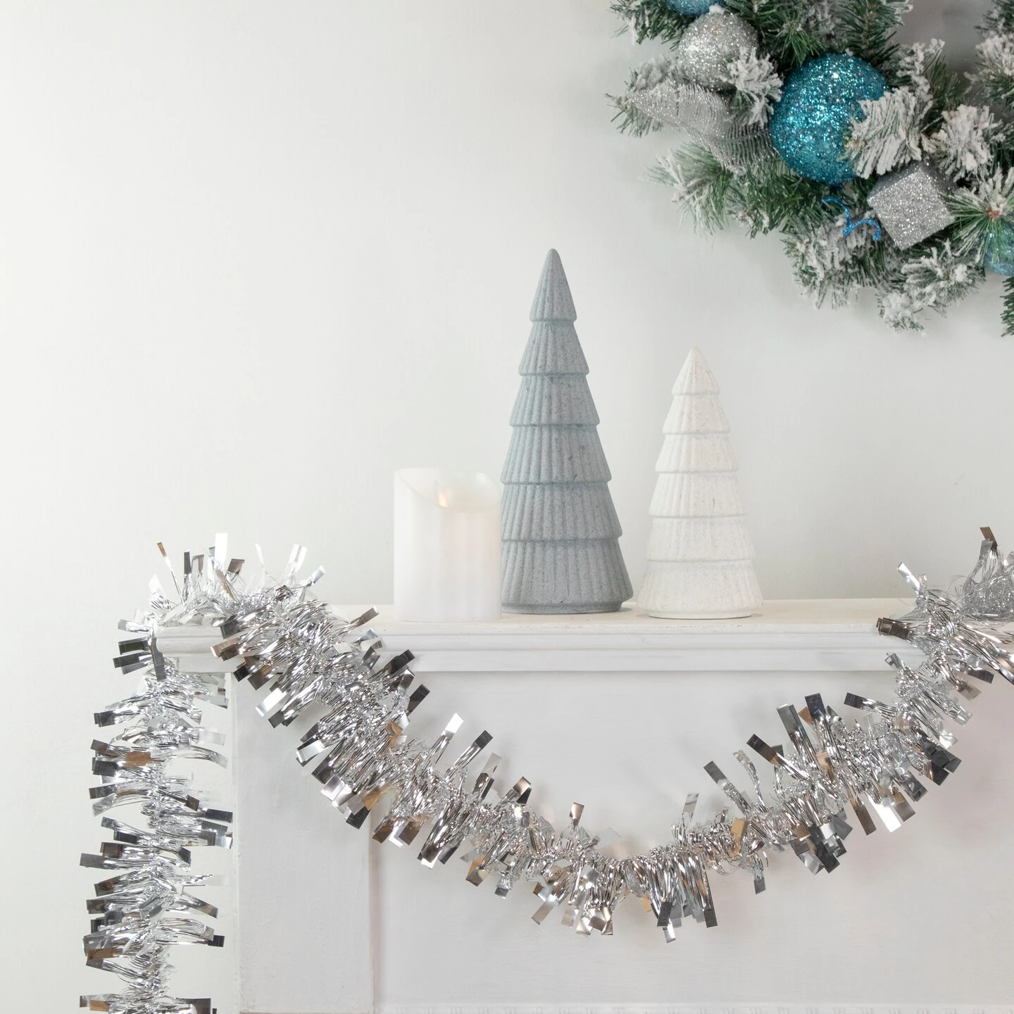 Northlight Boa Wide Cut Tinsel Commercial Christmas Garland - 50' X 3" - Silver - Unlit 5 Northlight Boa Wide Cut Tinsel Commercial Christmas Garland - 50' X 3" - Silver - Unlit - Image 3